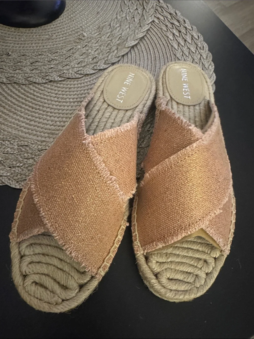🔥 NINE WEST 🔥 Hamden Flat Casual Sandals❣️BRAND NEW 🔥 Light Pink Sz 8